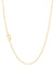 Fine Asymmetrical Initial Necklace - 14K Yellow