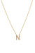 Diamond Initial Necklace - 14K Yellow