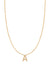 Fine Centered Initial Necklace - 14K Yellow