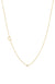 Small Asymmetrical Initial & Diamond Necklace - 14K Yellow