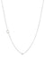 Small Asymmetrical Initial & Diamond Necklace - 14K White